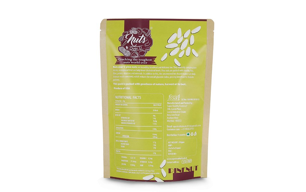 Nuts Over U Pine Nuts    Pack  500 grams